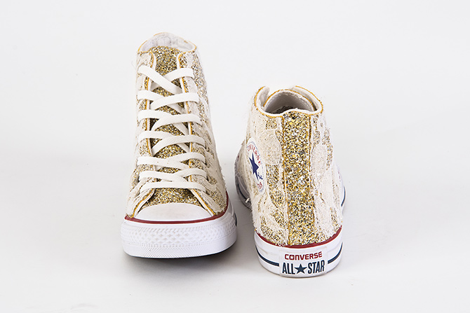 converse pizzo oro