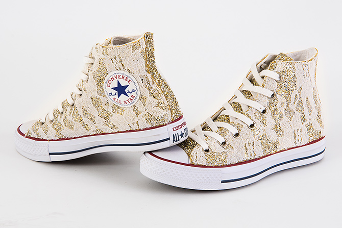 converse oro glitter