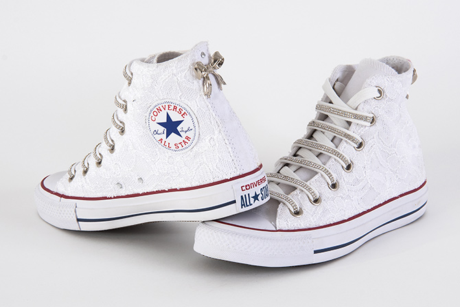 converse bianche in pizzo prezzo