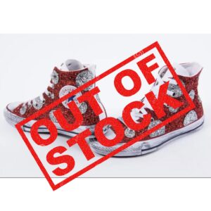 Converse All Star Personalizzate Glitter Rosso & Argento “Coccinella”