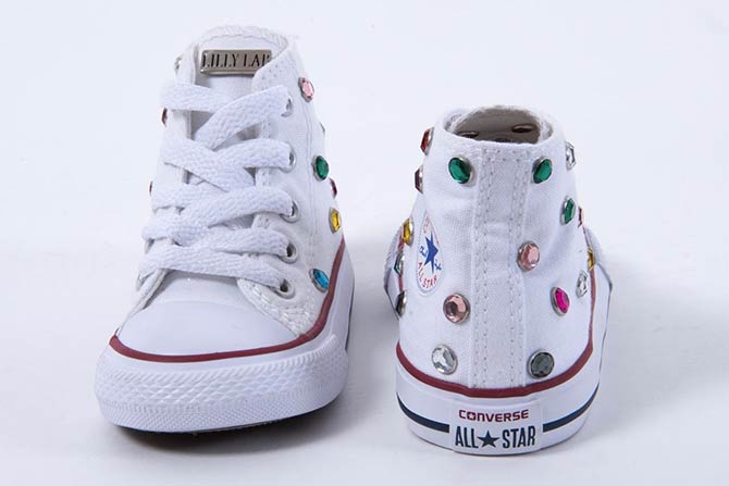 Converse All Star Custom Bambino Borchie LLab scarpe personalizzate