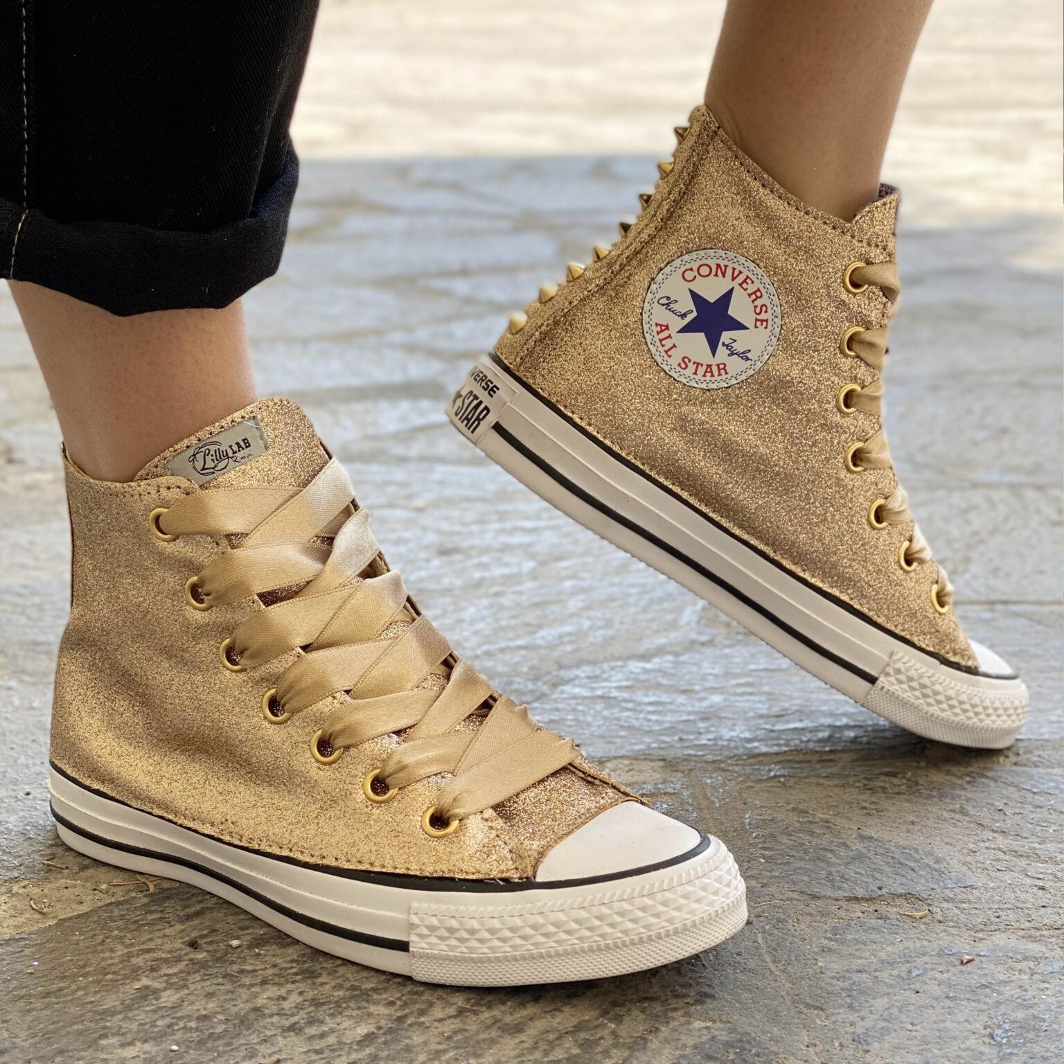 Converse Personalizzate Glitter LillyLab Laboratorio Creativo