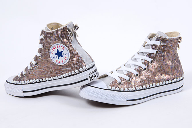 Converse a shop paillette rose