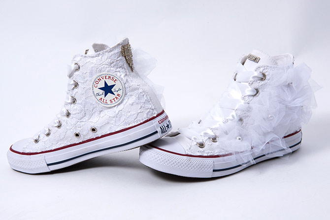 converse bianche matrimonio