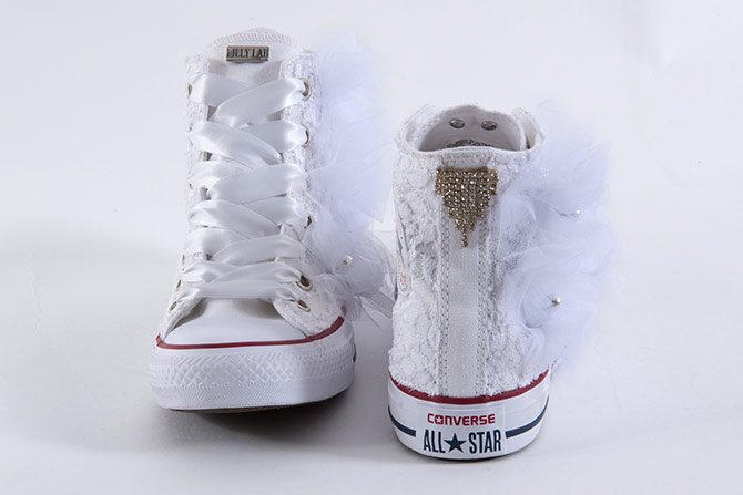 Converse All-Star Wedding TULLE ROSES | Lillylab scarpe personalizzate