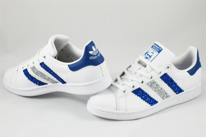 adidas superstar glitter blu