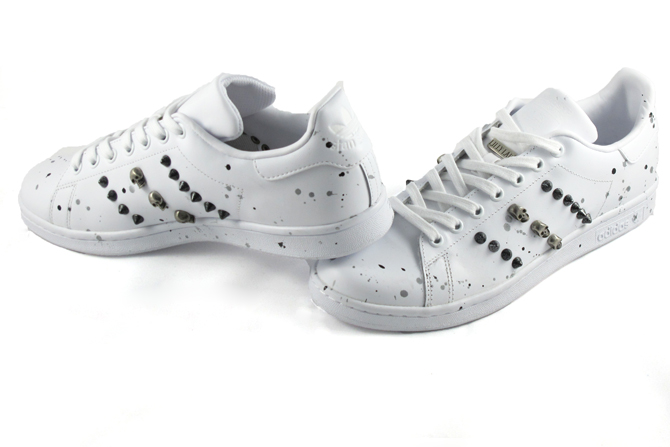 Adidas Stan Smith Custom Teschio \u0026 Borchie | Lillylab scarpe personalizzate