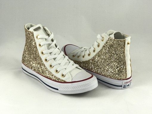 converse glitter oro