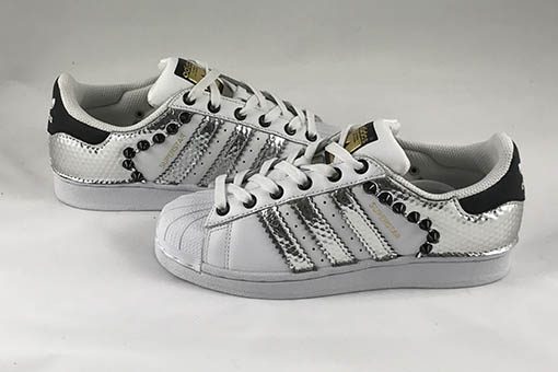 Adidas Superstar Personalizzate Argento LLab scarpe personalizzate