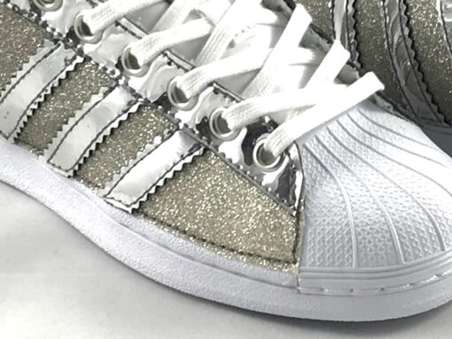 Adidas Superstar Personalizzate Glitter Degrade Platino