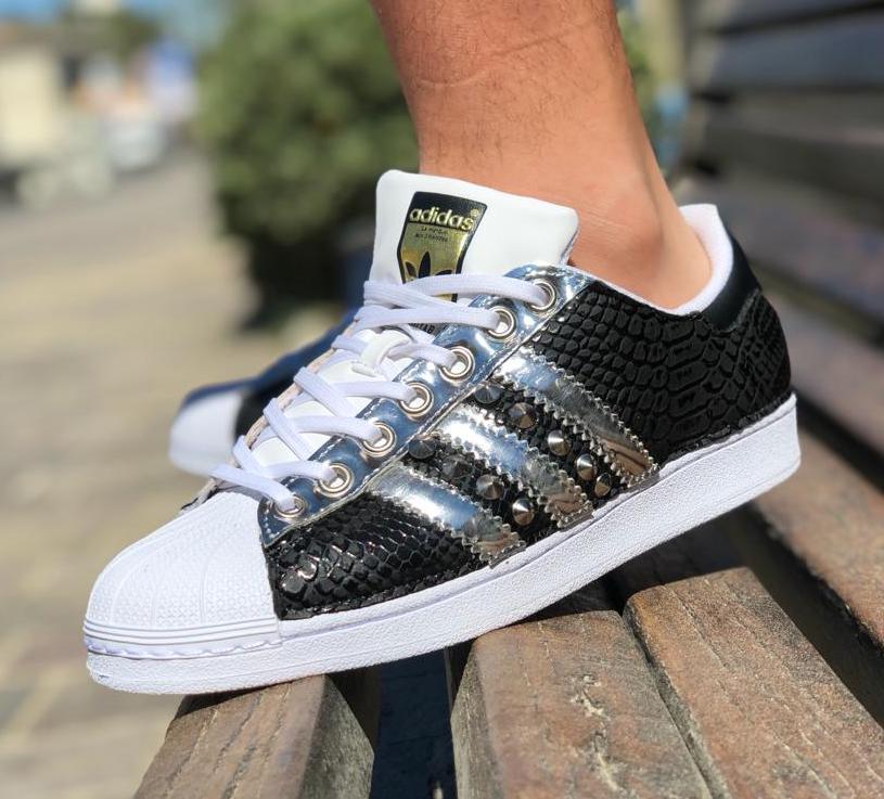 Adidas superstar sales nere pitonate