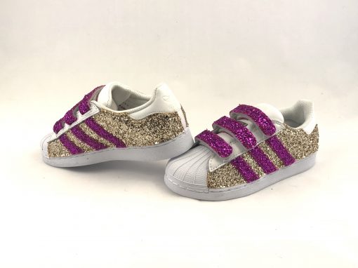 Adidas Superstar Custom Bambino Glitter | LLab scarpe personalizzate