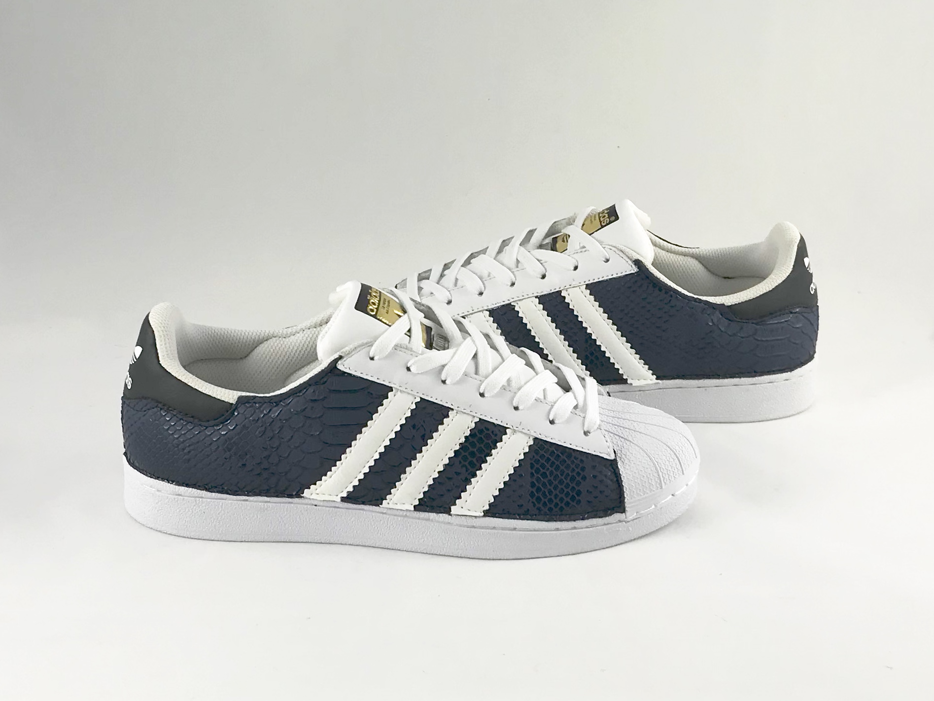 Adidas Superstar Custom Squamato Blu LLab scarpe personalizzate