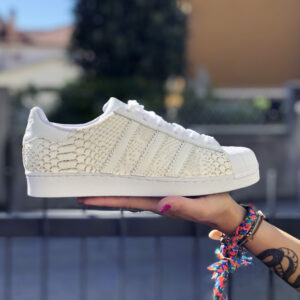 Adidas Personalizzate Sposa Squamato Bianca