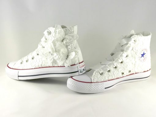 converse bianche sposa 80