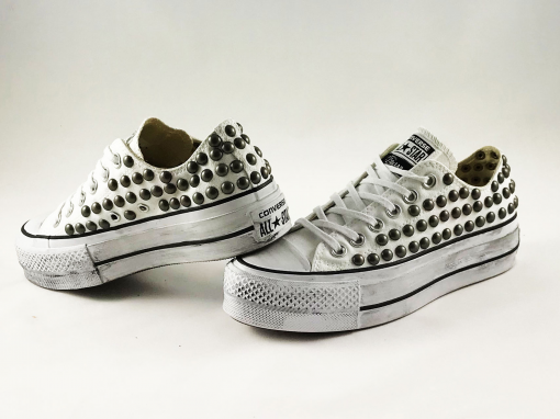 All star bianche borchie sale