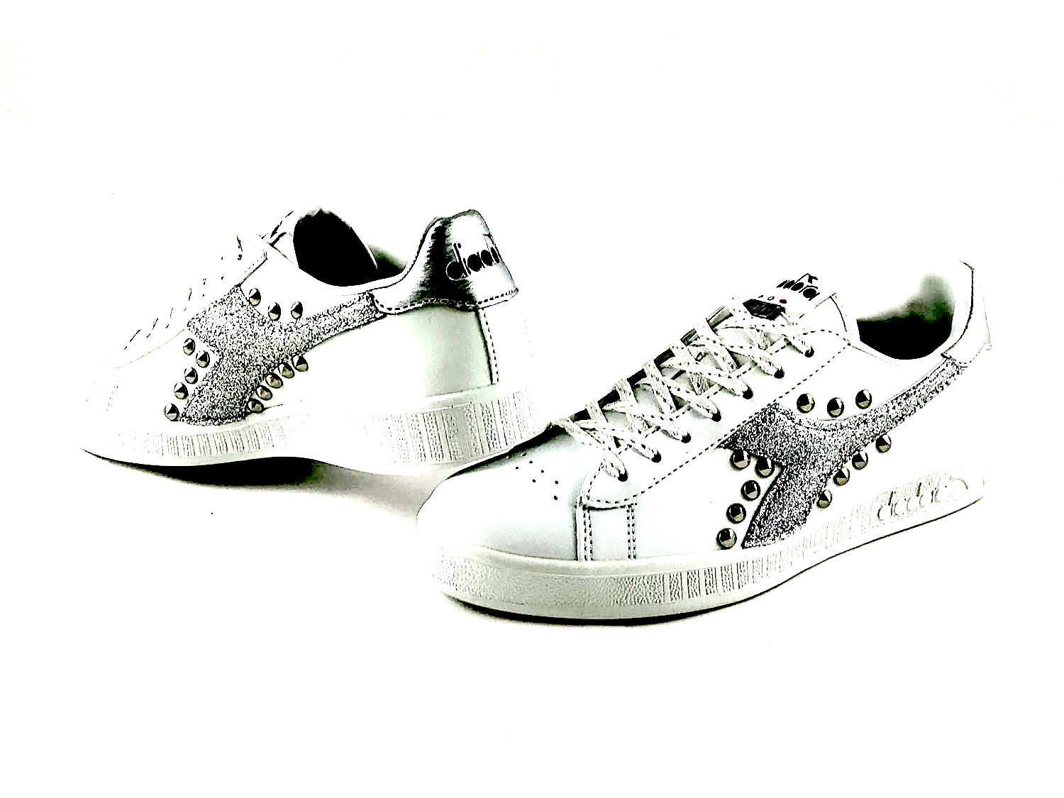 Diadora Custom Game Glitter \u0026 Borchie | Lillylab scarpe personalizzate