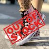 Converse All Star Personalizzate Eco Pitone Rosa, Pelle & Borchie Nere