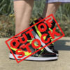 Nike Jordan 1 Custom Dipinta A Mano Con Doppio Swoosh e Laccetti Fluo