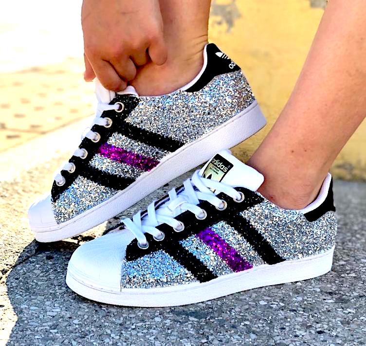 adidas superstar fucsia glitter