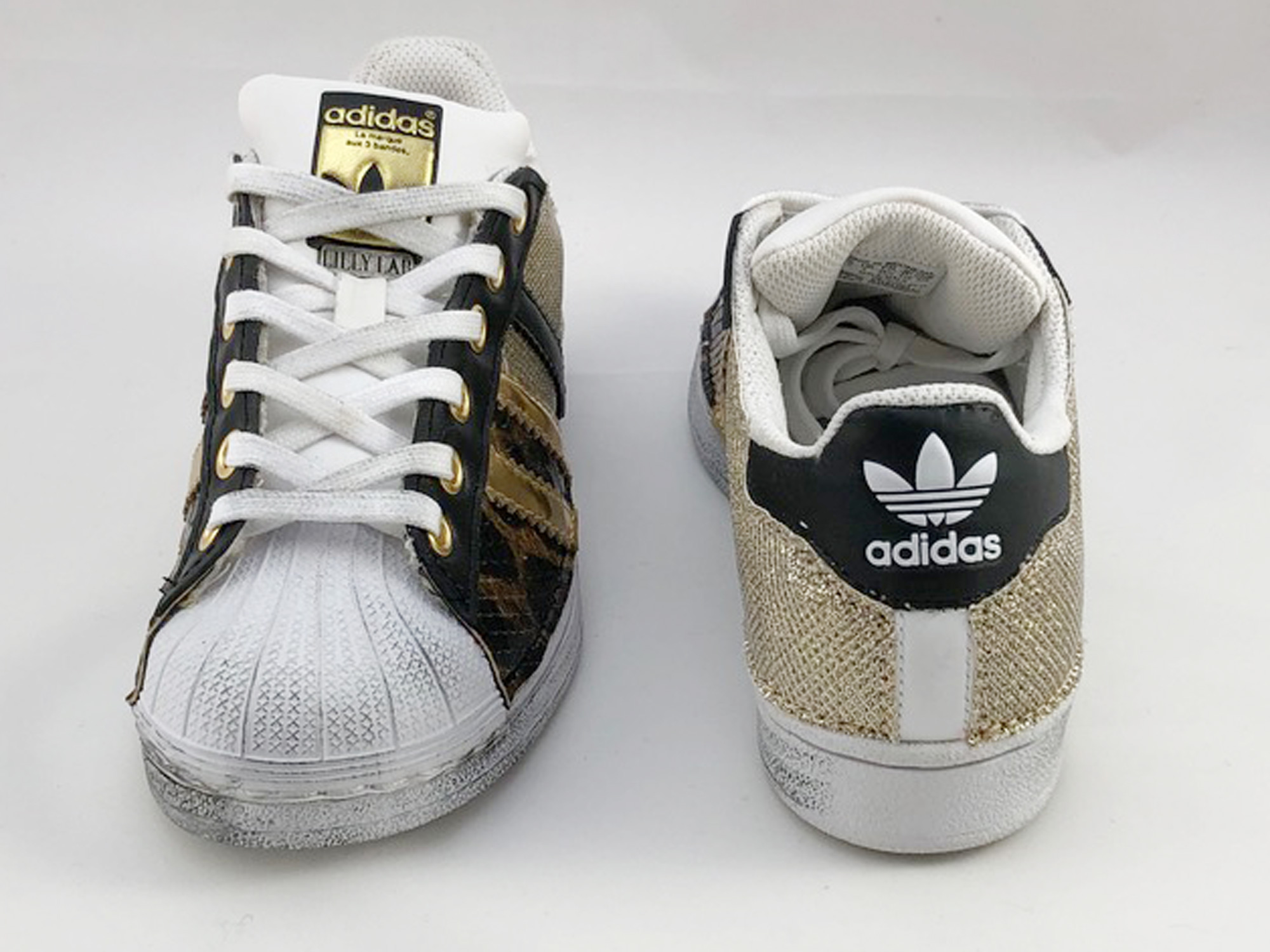 Adidas superstar brown gold sales