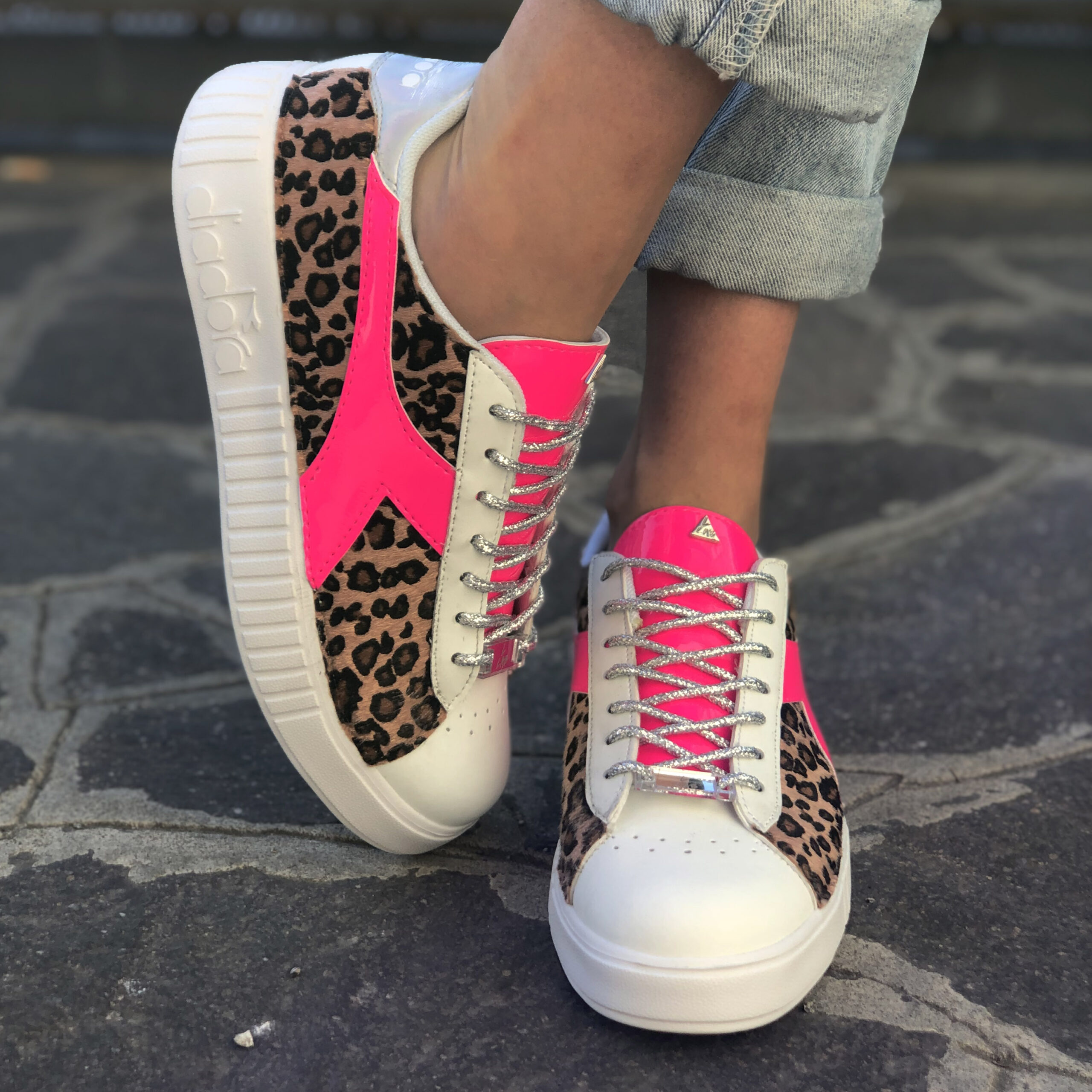 Diadora Personalizzate Game Step Leo Fluo