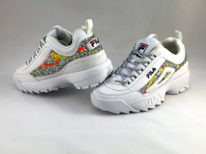 Fila Disruptor Glitter Dirty Fluo | Lillylab scarpe personalizzate