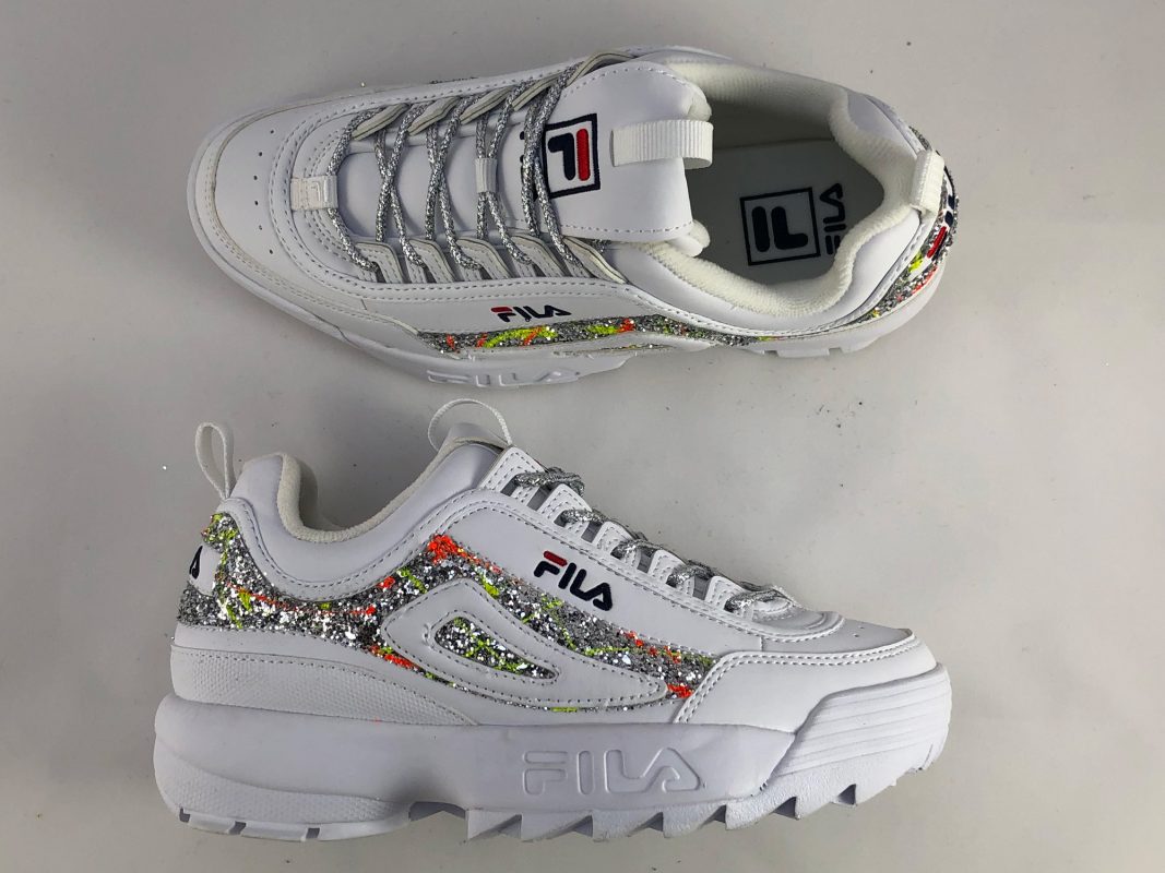 fila disruptor glitter noir