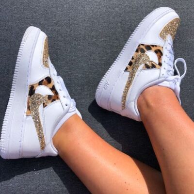 scarpe da ginnastica nike leopardate