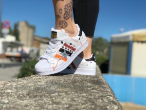 Adidas Superstar Dirty Glitter Fluo Orange & Black