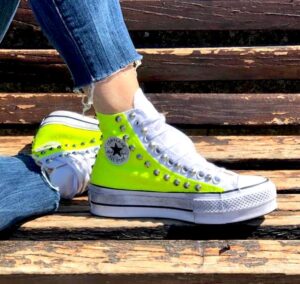 Converse All Star Platform High White and Yellow