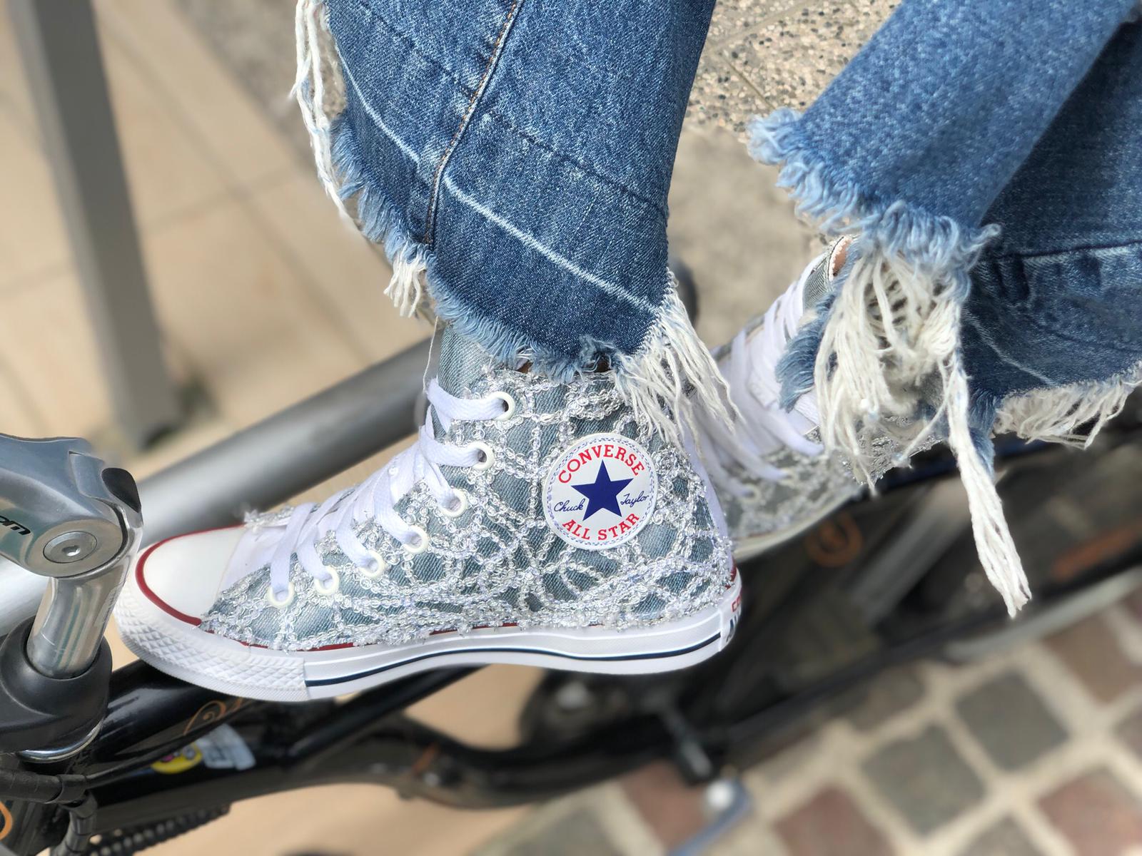 Converse All Star Silver Chain