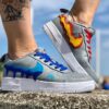 NIKE AF1 Grey Fire & Water