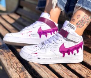 purple nike air force 1