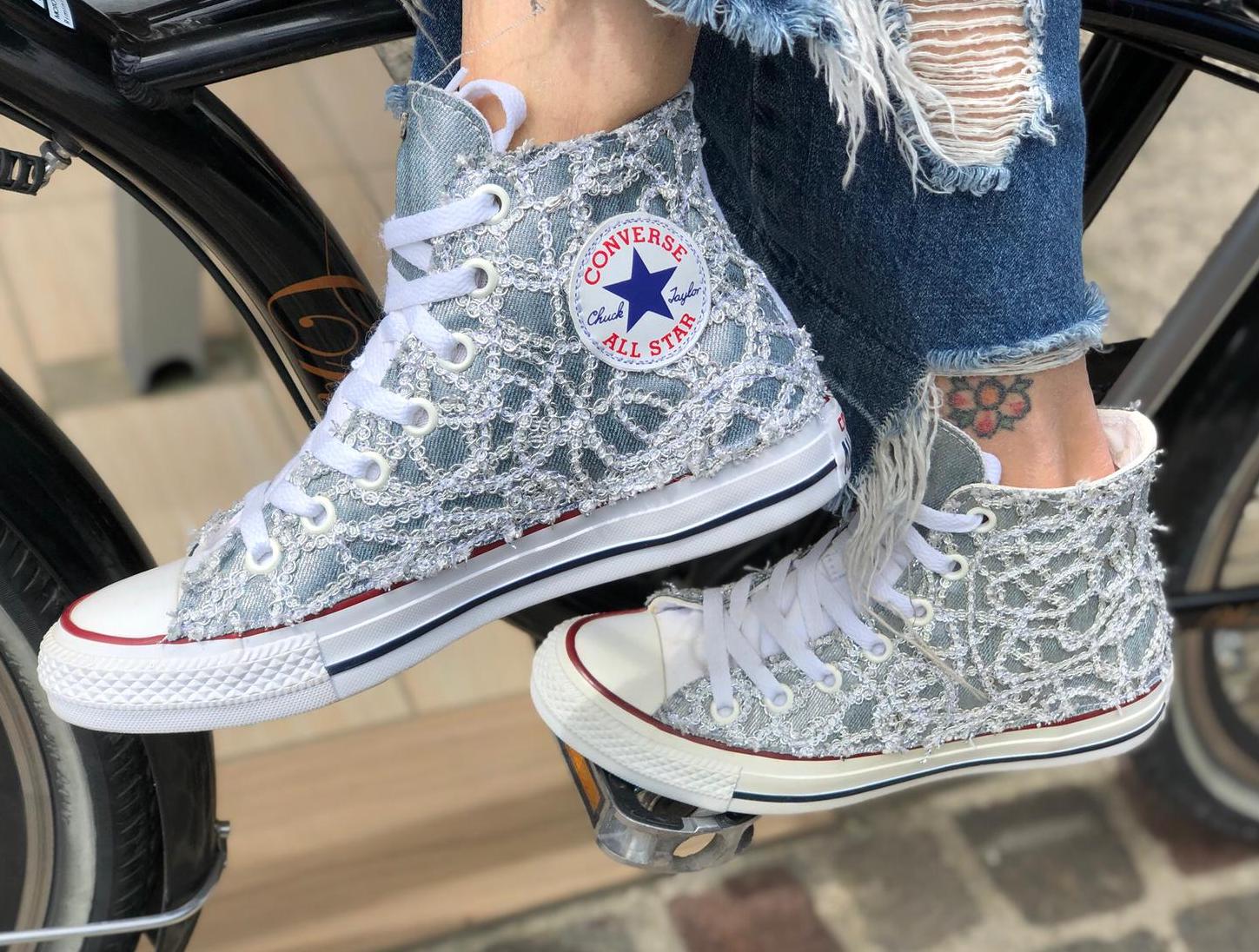 Converse All Star Silver Chain