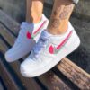 NIKE AF1 Silver & Fuxia