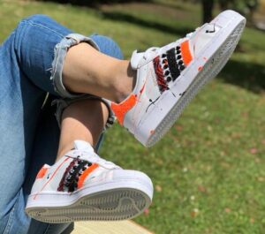 ADIDAS Superstar Three Stripes Dirty Glitter Fluo Black & Orange