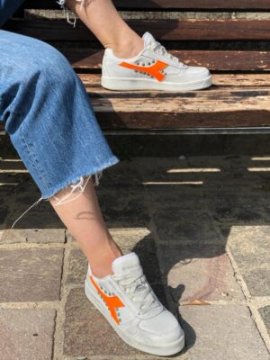 DIADORA B ELITE DIRTY BAFFO ARANCIO