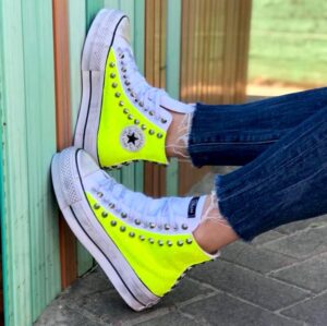 Converse All Star Platform High White and Yellow