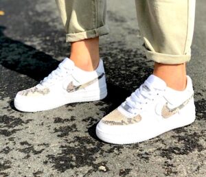 Nike Air Force One Custom Eco Pitone Roccia