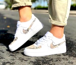 Nike Air Force One Custom Eco Pitone Roccia
