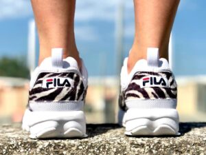 Fila Custom Disruptor Strisce Bianco Nere LLab scarpe personalizzate