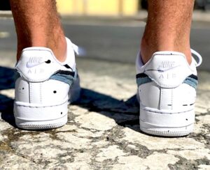 Nike Air Force One Custom Baffo Doppio Denim