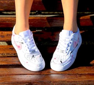 Nike Air Force One Custom Glitter Dirty Rosa