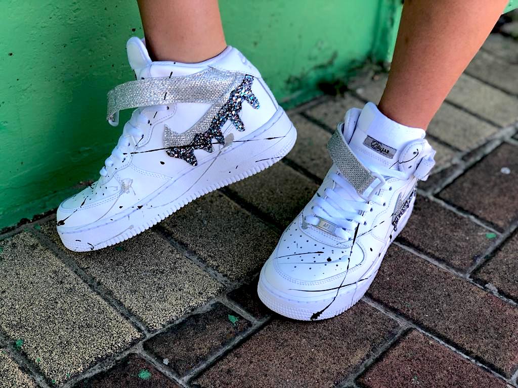 Nike Air Force One Custom MID Glitter Multicolor