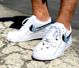 Nike Air Force One Custom Baffo Doppio Denim
