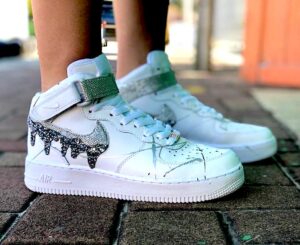 Nike Air Force One Custom MID Glitter Multicolor