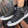 Converse All Star Personalizzate Matrimonio Fiocco Nero Luxury