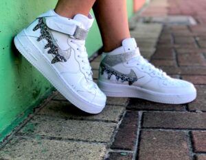 Nike Air Force One Custom MID Glitter Multicolor