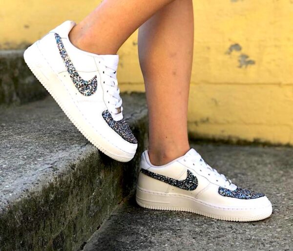 air force 1 with sparkle swoosh